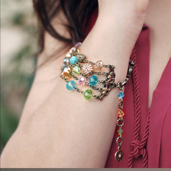 Gemstone Multi Strand Bracelet - Picture 2 of 7